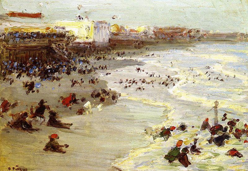Edward Henry Potthast Prints Oil painting of Coney Island Spain oil painting art